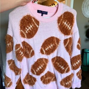 Simply Southern fuzzy football sweater